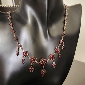 Antique Victorian garnet necklace